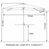 Moootto 6.5 ft. x 10 ft Rectangular Patio Umbrella for Deck, Lawn, Pool TBZOEU003NY-WWHY